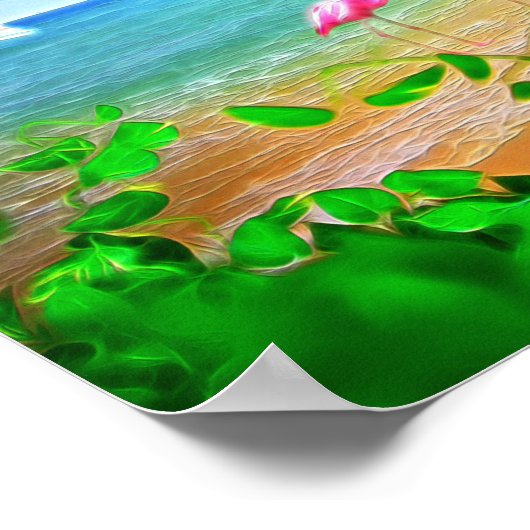 Flamingo-Liebe Poster (Ecke)