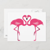 Flamingo-Liebe Postkarte (Vorne/Hinten)