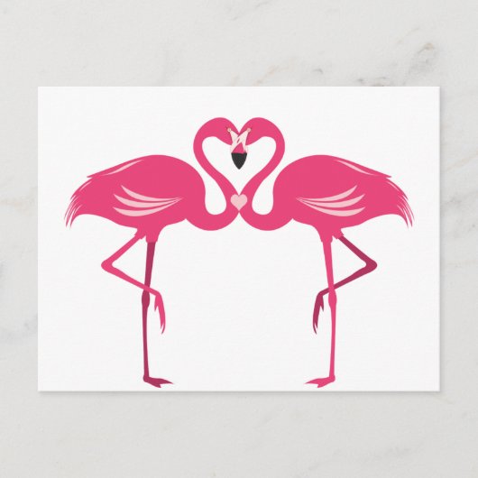 Flamingo-Liebe Postkarte (Vorderseite)