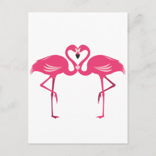 Flamingo-Liebe Postkarte