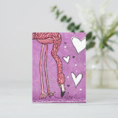 Flamingo Liebe Postkarte (Stehend Vorderseite)