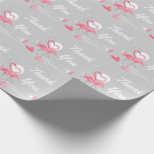 Flamingo-Liebe Seite Danke Verpackungspapier Geschenkpapier