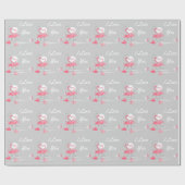 Flamingo Liebe Seite I Liebe Sie Packpapier (Flach)