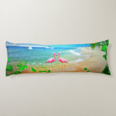 Flamingo-Liebe Seitenschläferkissen (Rückseite)