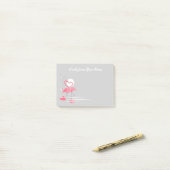 Flamingo Liebe Seitlicher Text Post-it-Notizen Post-it Klebezettel (Auf Schreibtisch)