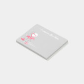 Flamingo Liebe Seitlicher Text Post-it-Notizen Post-it Klebezettel (angewinkelt)
