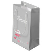 Flamingo Liebe Side Bride klein Kleine Geschenktüte (Rückseite Schrägansicht)