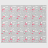 Flamingo Liebe Side Danke, dass Sie Papier verpack Geschenkpapier (Flach)