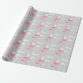 Flamingo Liebe Side Danke, dass Sie Papier verpack Geschenkpapier (Ungerollt)