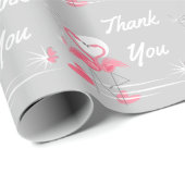 Flamingo Liebe Side Danke, dass Sie Papier verpack Geschenkpapier (Rolleneckpunkt)