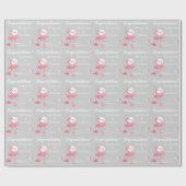 Flamingo Liebe Side Glückwünsche Namen Geschenkpapier (Flach)