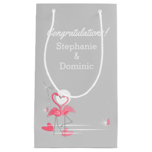 Flamingo Liebe Side Herzlichen Glückwunsch kleine Geschenktüte