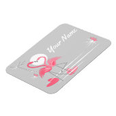 Flamingo Liebe Side Name flexibler Magnet (Linke Seite)