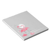 Flamingo Liebe Side Notizblock (angewinkelt)
