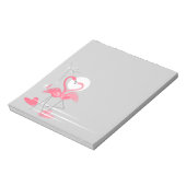 Flamingo Liebe Side Notizblock (Rotiert)