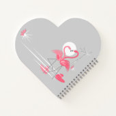 Flamingo Liebe Side Text Notebook Herz Notizblock (Rückseite)