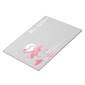 Flamingo Liebe Side Text Notizblock horizontal (angewinkelt)