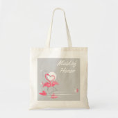 Flamingo Liebe Side Trauzeugin Haushalt Tasche (Vorne)