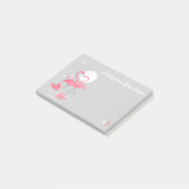 Flamingo-Liebe Slim Text Post-it-Notizen Post-it Klebezettel (angewinkelt)
