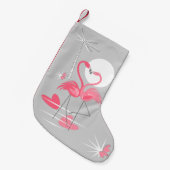 Flamingo Liebe Strumpf einseitig Kleiner Weihnachtsstrumpf (Vorderansicht (hängend))