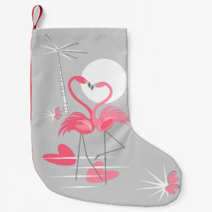 Flamingo Liebe Strumpf einseitig Kleiner Weihnachtsstrumpf