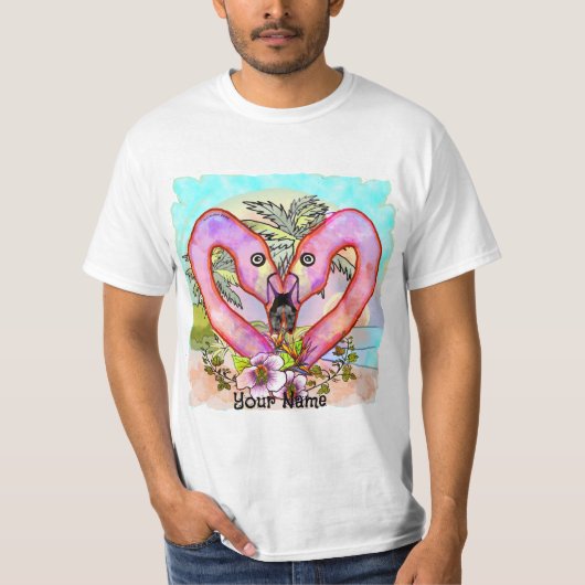 Flamingo-Liebe T-Shirt (Vorderseite)
