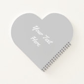 Flamingo Liebe Text zurück Notebook Herz Notizblock (Rückseite)