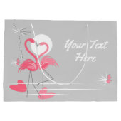 Flamingo Liebe Textgeschenktasche groß Große Geschenktüte (Rückseite)