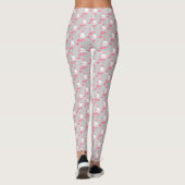 Flamingo Liebe Tiled Leggings (Rückseite)