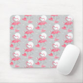 Flamingo Liebe Tiled Mousepad horizontal (Mit Mouse)
