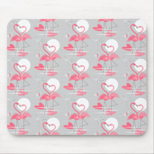 Flamingo Liebe Tiled Mousepad horizontal