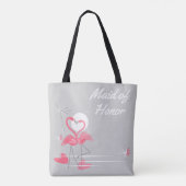 Flamingo Liebe Trauzeugin Tasche (Rückseite)