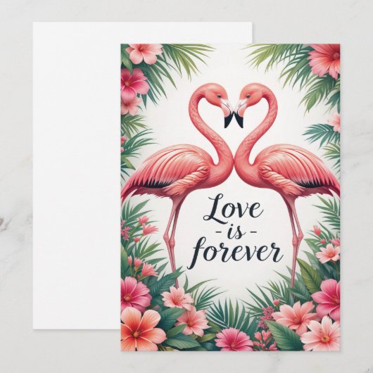 Flamingo Liebe Tropisches Dekor (Vorne/Hinten)