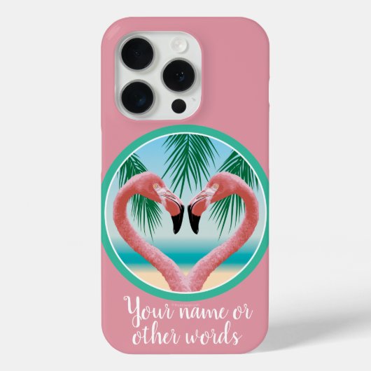 Flamingo-Liebe (Tropisches Valentin) Case-Mate iPhone Hülle (Rückseite)