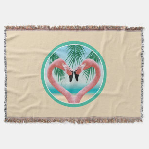 Flamingo-Liebe (Tropisches Valentin) Decke