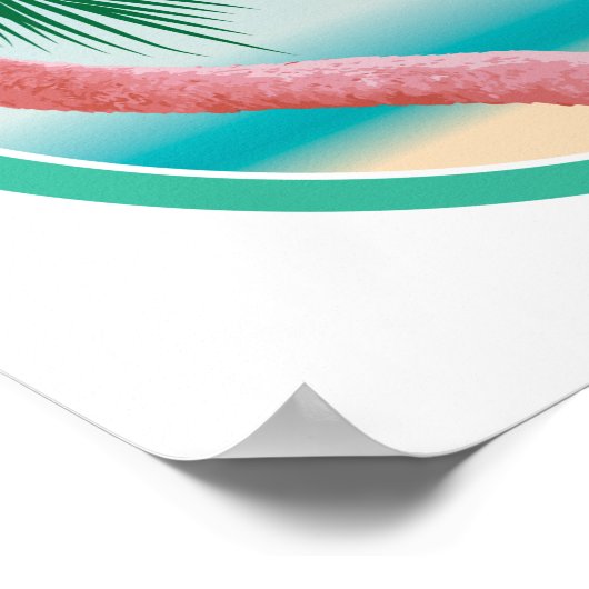 Flamingo-Liebe (Tropisches Valentin) Poster (Ecke)