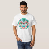 Flamingo-Liebe (Tropisches Valentin) T-Shirt (Vorne ganz)