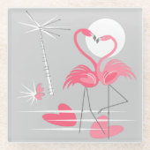 Flamingo Liebe Untersetzer (Vorderseite)