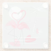 Flamingo Liebe Untersetzer (Rückseite)