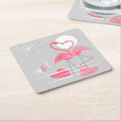 Flamingo Liebe Untersetzer Platz (angewinkelt)