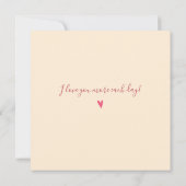 Flamingo Liebe Valentines Flachkarte (Rückseite)