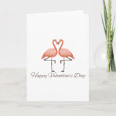 Flamingo Liebe Valentinstag Karte (Vorderseite)