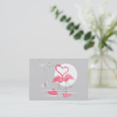 Flamingo Liebe Visitenkarte mächtig (Stehend Vorderseite)
