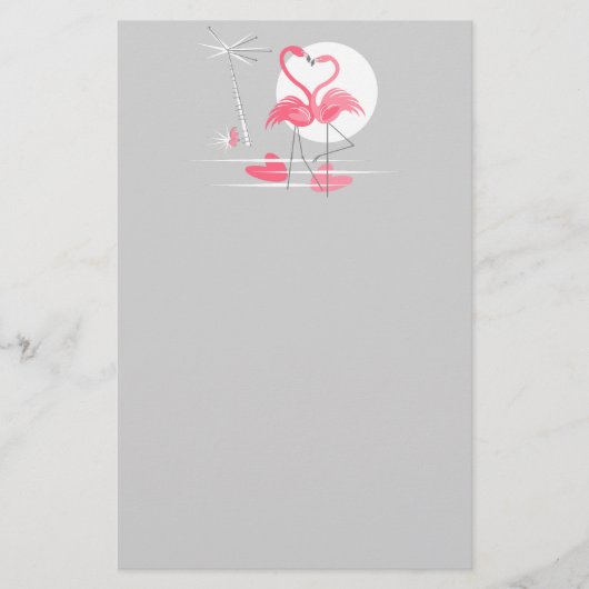 Flamingo Liebe Wide Briefpapier (Vorderseite)