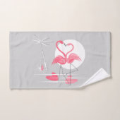 Flamingo Liebe Wide Handtuch Set (Handtuch)
