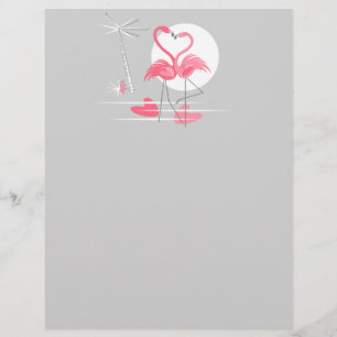Flamingo Liebe Wide Letterhead