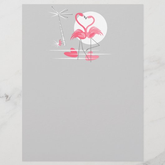 Flamingo Liebe Wide Letterhead (Vorderseite)
