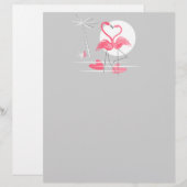 Flamingo Liebe Wide Letterhead (Vorne/Hinten)