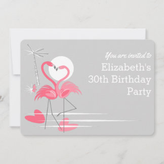 Flamingo Liebe "You are welcome" Einladung