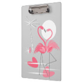 Flamingo-Liebe-Zwischenablage Klemmbrett (Links)